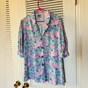 Reclaimed Vintage Pastel Floral Blouse